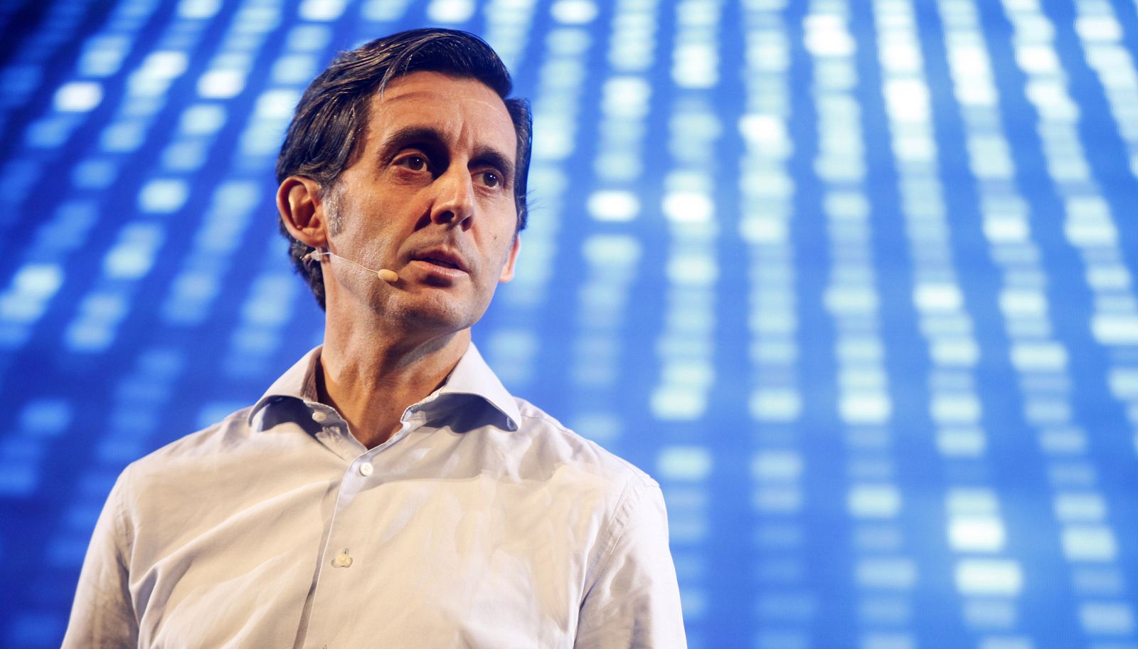 José María Álvarez Pallete (Presidente de Telefónica) durante la presentación de Aura en Barcelona. © Telefónica