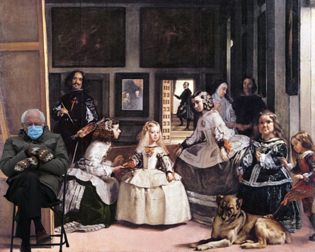 Bernie Sanders meme con las meninas de Velazquez