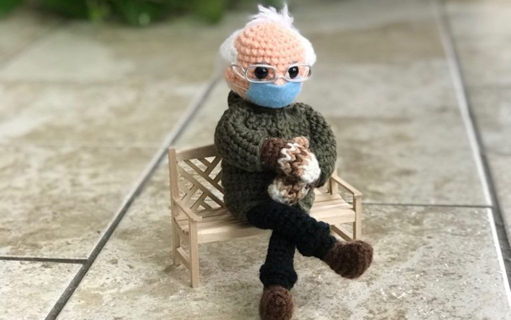 Meme bernie Sanders de ganchillo_Tobey Time