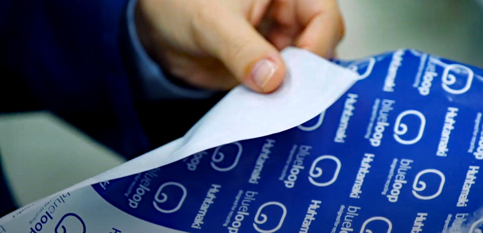 Huhtamaki blueloop flexible recycled packaging
