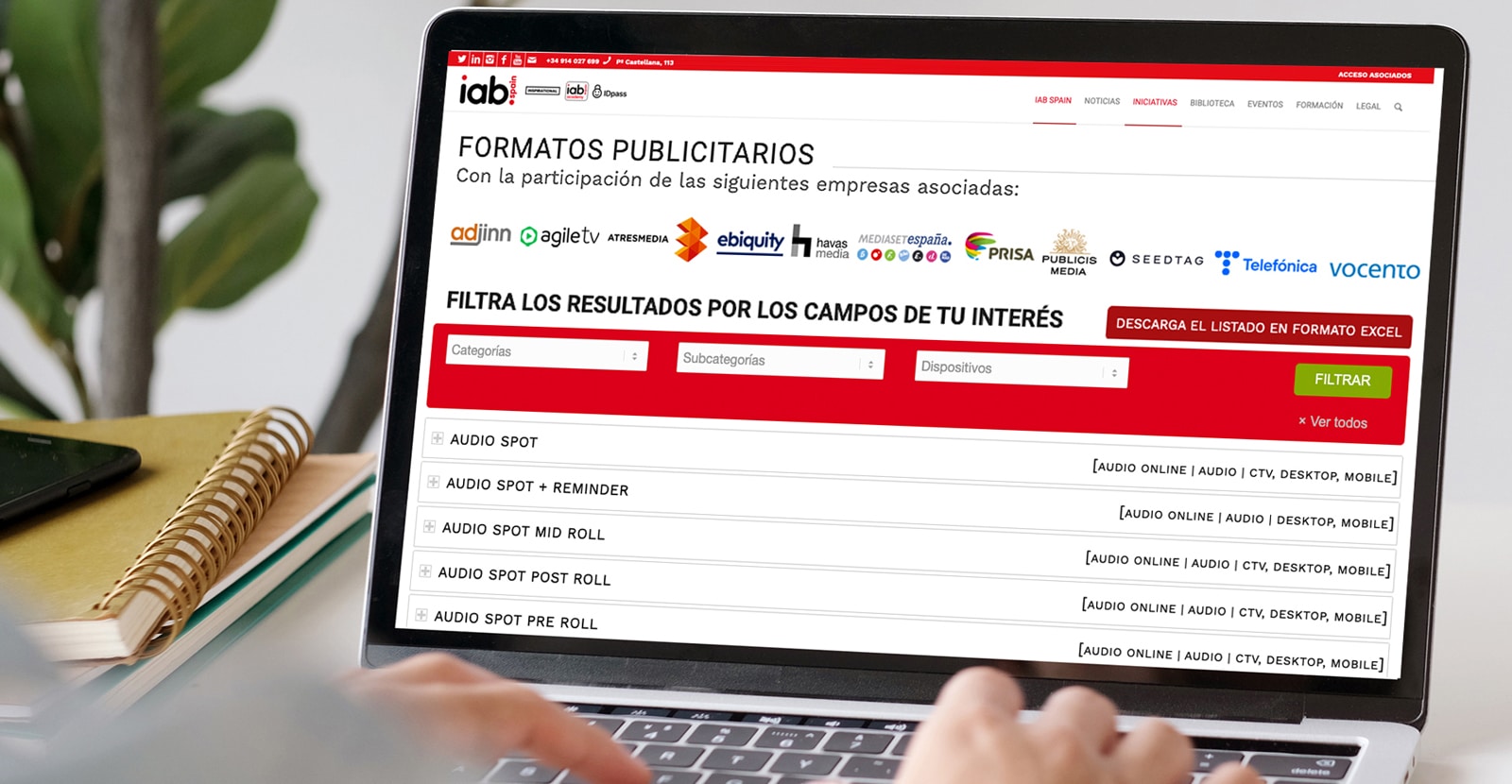 buscador de formatos publicitarios de iab Spain