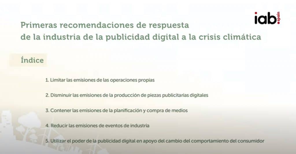 CINCO PILARES DE LA PRIMERA GUIA IAB Publicidad Digital Sostenible