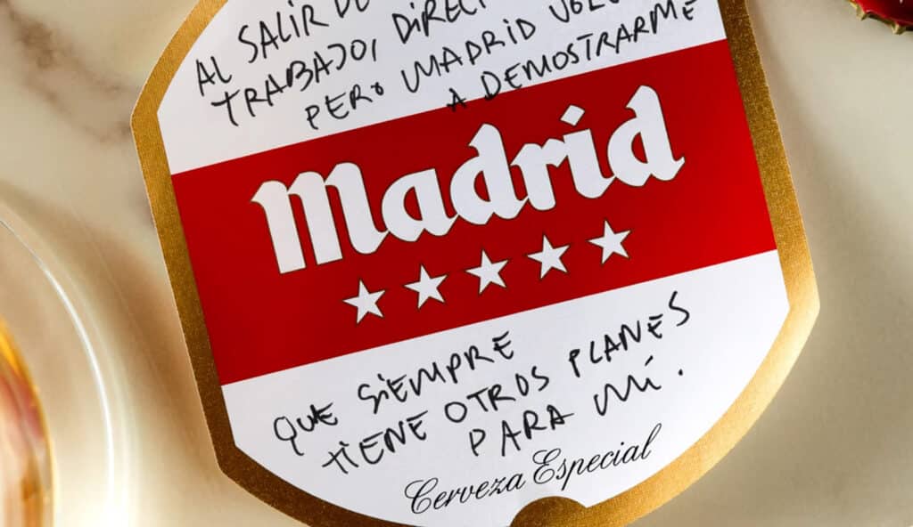 Etiquetas de &Rosas para Mahou Cinco Estrellas