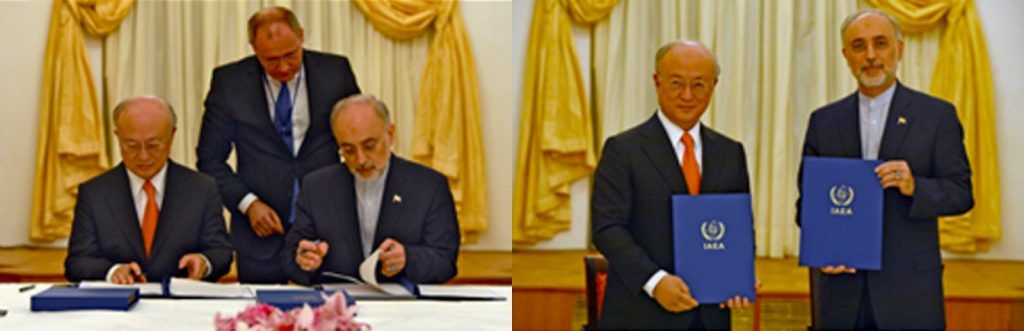 IAEA Director General Yukiya Amano and Vice President of the Islamic Republic of Iran Ali Akhbar Salehi_Iran Nuclear Pact