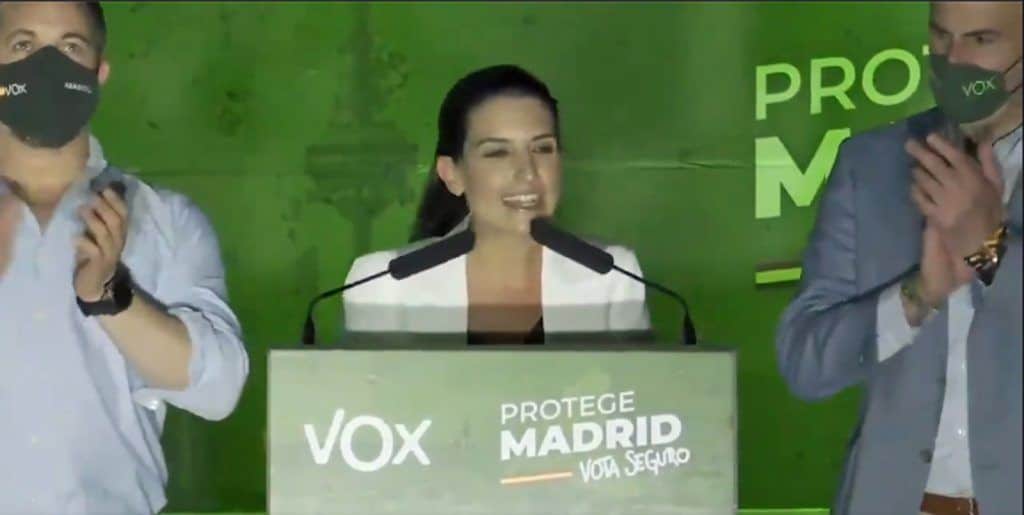 Rocío Monasterio_candidata de VOX CAM_agradece el voto a sus seguidores