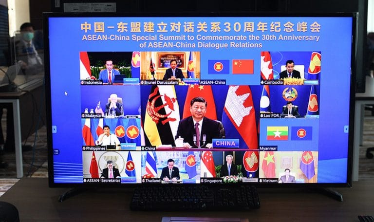 China and ASEAN celebrate the enter into force of the Comprehensive Economic Partnership next year and enhance ties